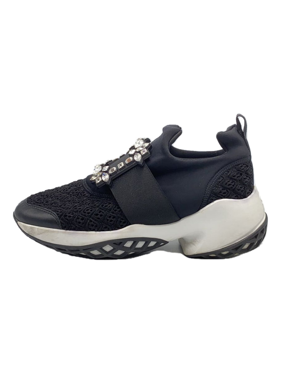 【中古】Roger Vivier◆ローカットスニーカー/37/BLK/ヴィブランファブリック//【シューズ】