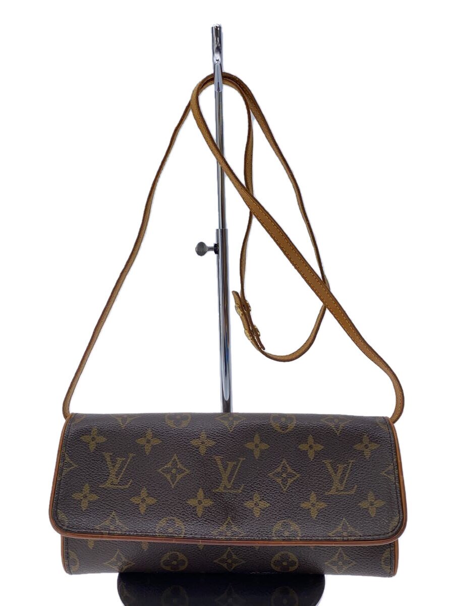 【中古】LOUIS VUITTON◆ポシェット・ツインPM_モノグラム・キャンバス_BRW/PVC/BRW/破れ有り//【バッグ】｜2ｎｄ STREET 店