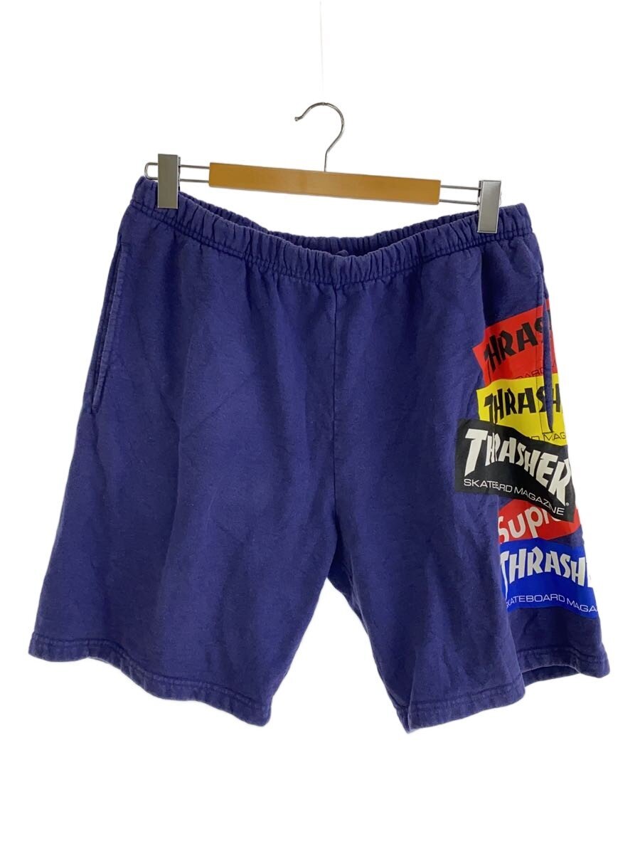 【中古】Supreme◆21AW/Thrasher Multi Logo Sweatshort/遊撃手ズボン下/綿織物/NVY/刷り上げる【メンズウェア】