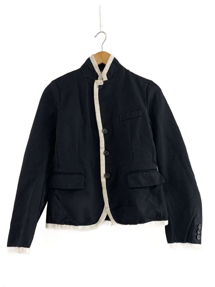 【中古】BLACK COMME des GARCONS◆AD2010/テーラードジャケット/S/ポリエステル/BLK/1G-J014【レディース御召しもの】