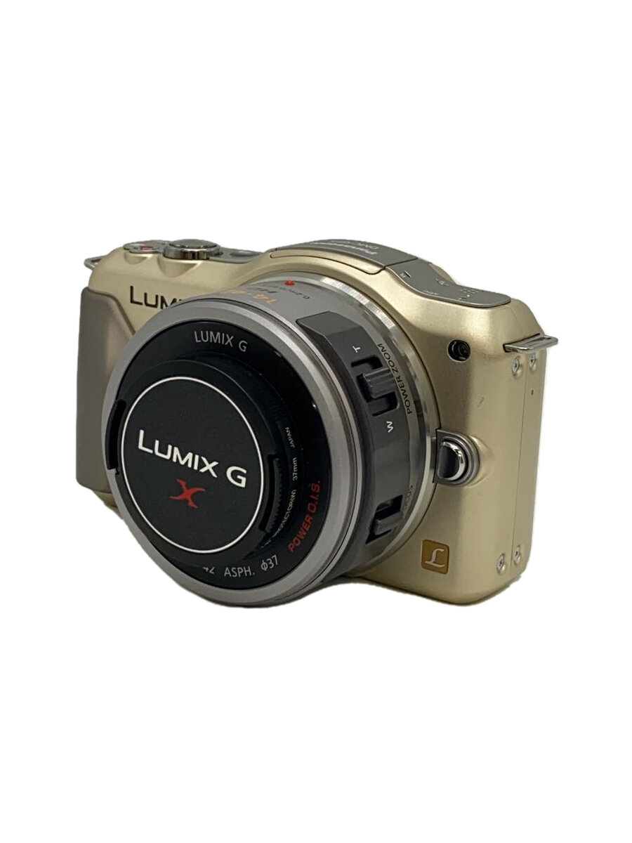 【中古】Panasonic◆デジタル一眼カメラ LUMIX 電動ズームレンズキット [シャンパンゴールド]【カメラ】