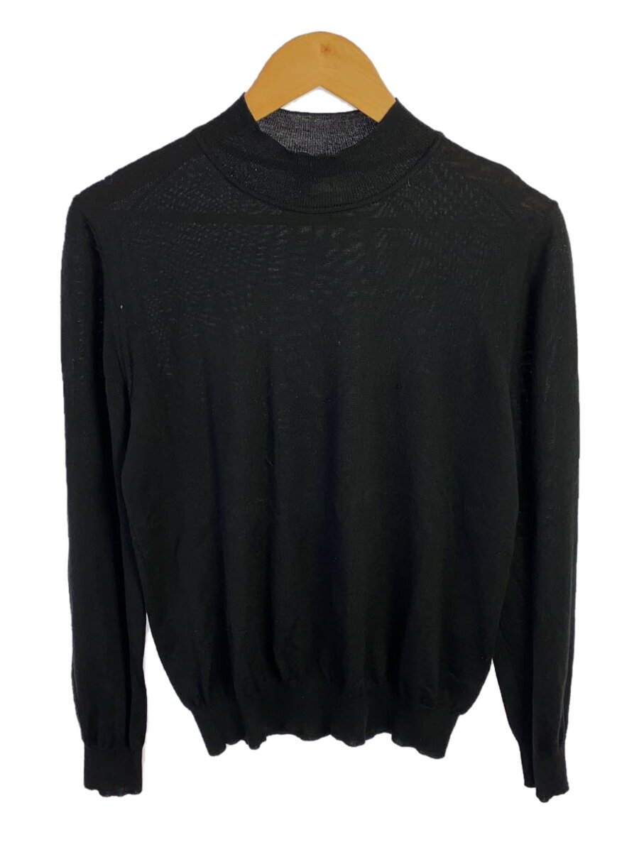 【中古】PRADA◆2023/モックネックウールニット/48/羊毛/BLK/デオキシリボ核酸796 S191 128D【メンズウェア】
