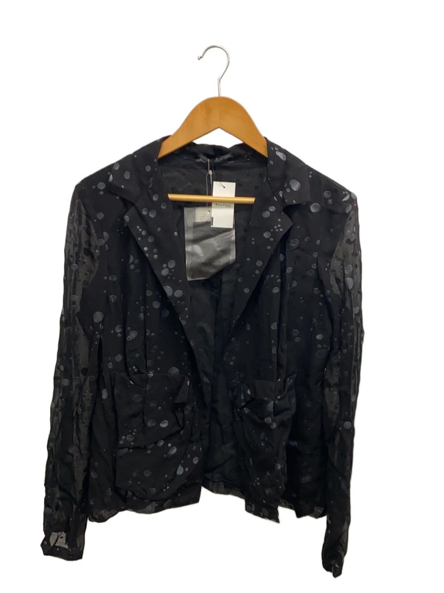 【中古】YOHJI YAMAMOTO◆テーラードジャケット/1/--/BLK/一点/キュプラ/fu-j41-230【レディース御召しもの】