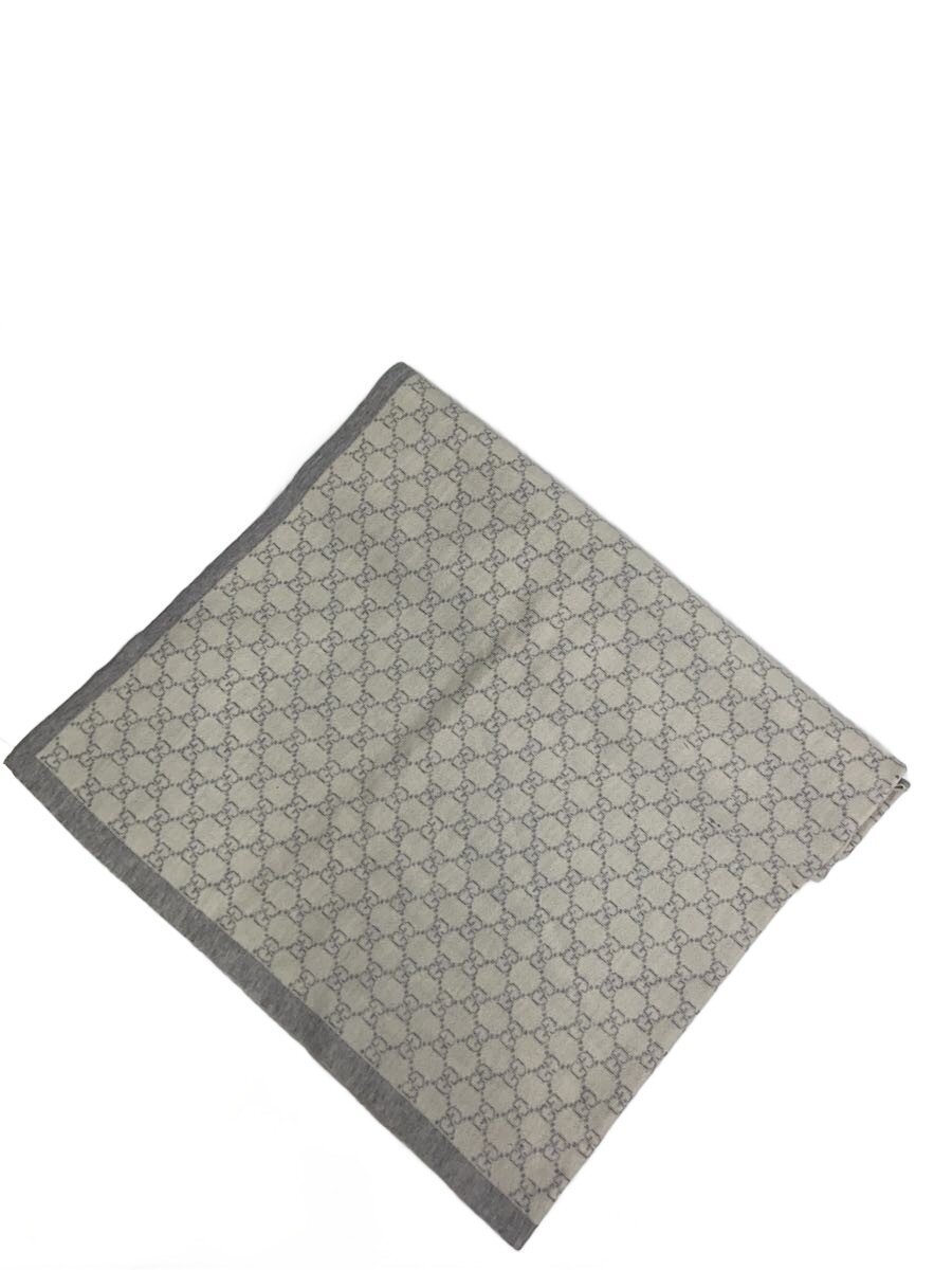【中古】GUCCI◆えり巻き/羊毛/WHT/レディース//【服飾雑貨他】