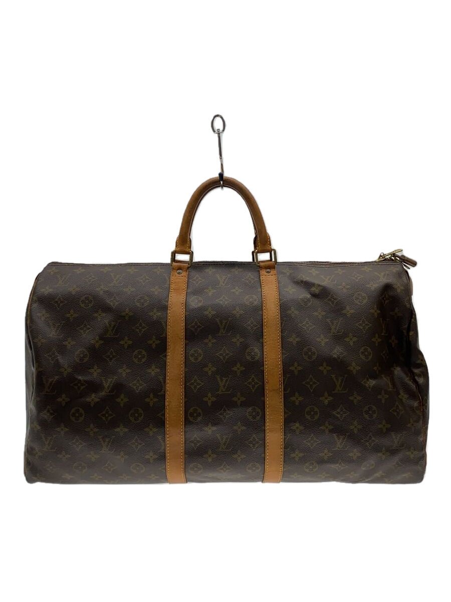 【中古】LOUIS VUITTON◆キーポル55_モノグラム・帆布_BRW/PVC/BRW【御徒面子】