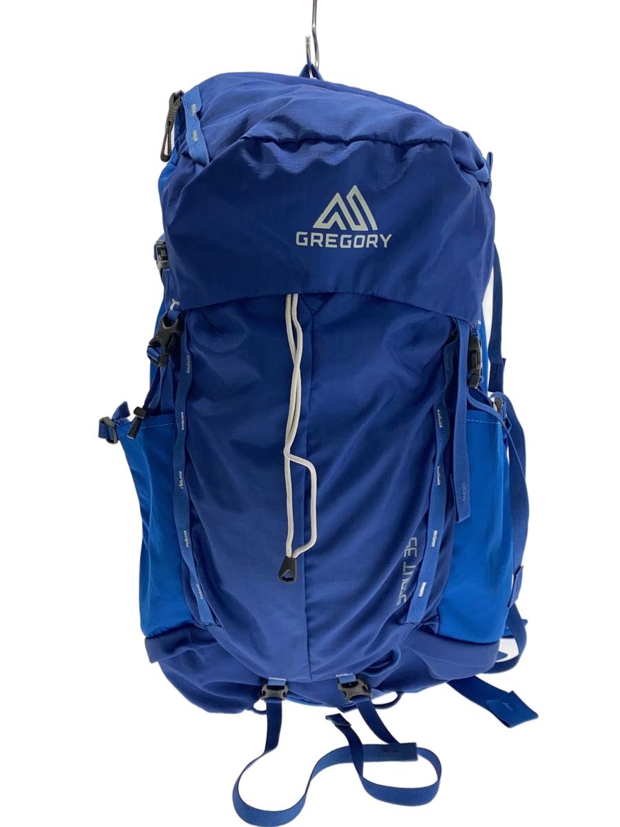 【中古】GREGORY◆背嚢/ナイロン/BLU/無地/STOUT 35【御徒面子】