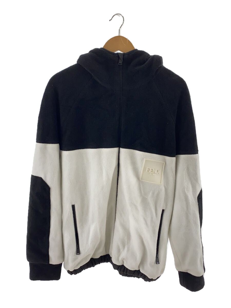 【中古】FENDI◆シミ有/フリースジャケット/L/綿織物/BLK/FAF667 AM0C/12CPC-22-953【メンズウェア】