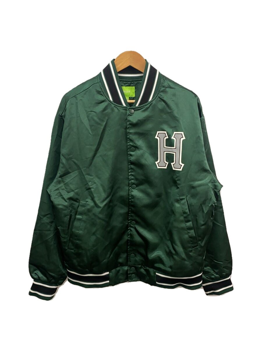 【中古】HUF◆スタジャン/L/ポリエステル/GRN/0068A//【メンズウェア】|2nd STREET 店