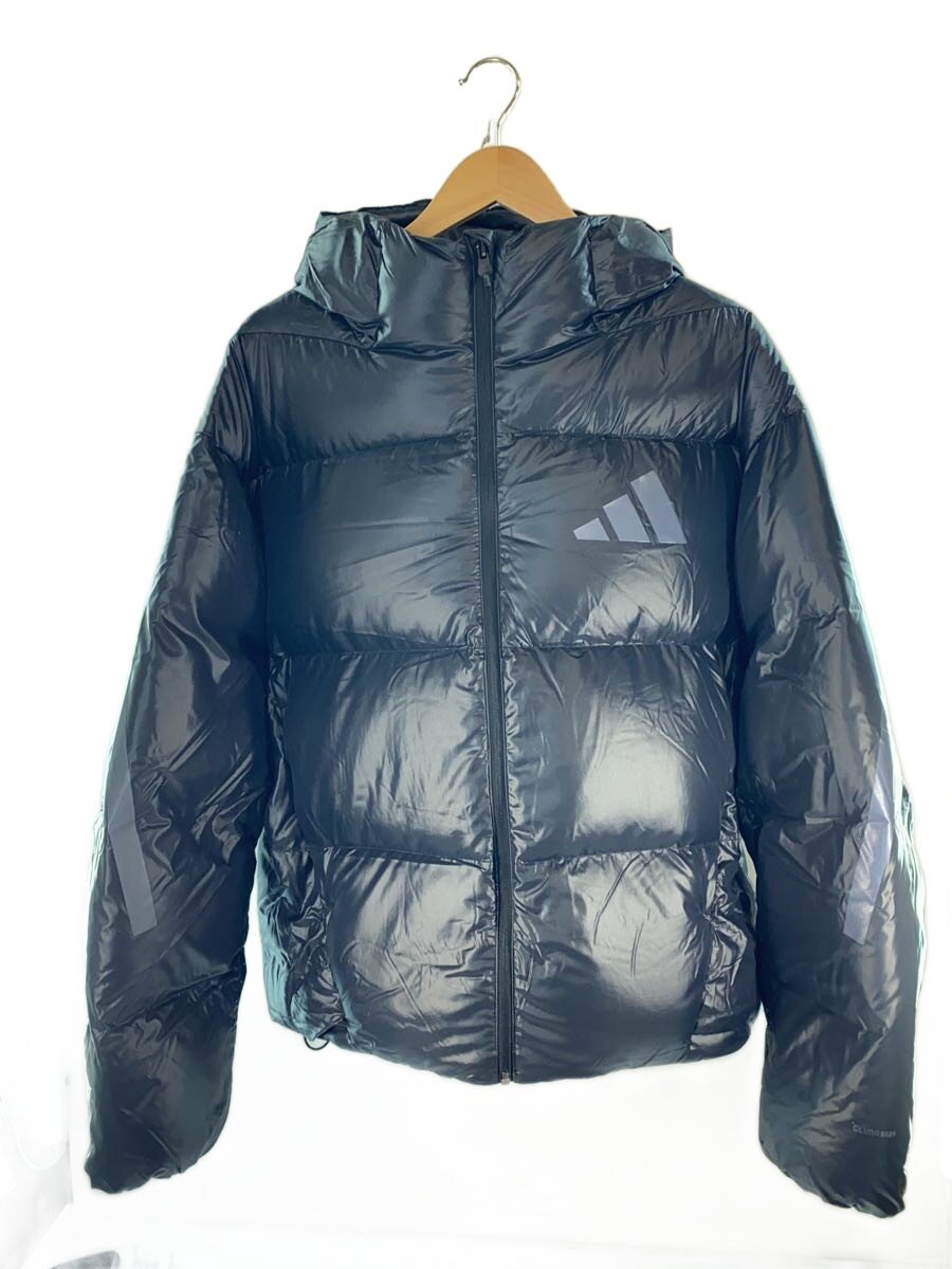 【中古】adidas◆パファークライマウォームダウンジャケット/M/ポリエステル/BLK/JL6905【メンズウェア】