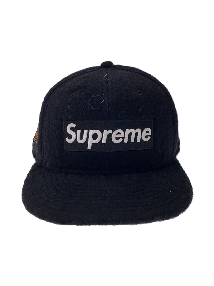 【中古】Supreme◆24FW/Brushed Wool Box Logo/旗がしら/7 1/2/BLK/メンズ【服飾雑貨他】