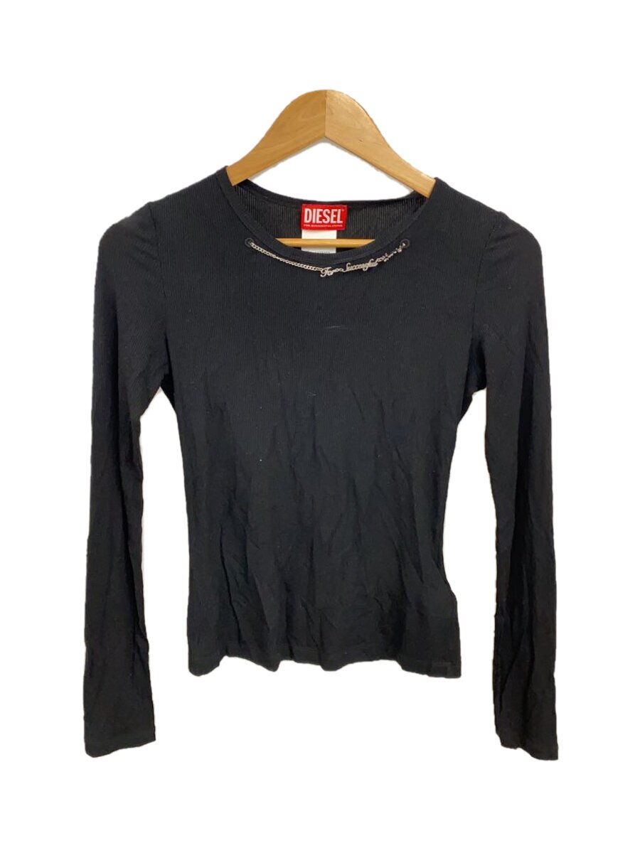【中古】DIESEL◆長袖カットソー/S/人絹/BLK【レディース御召しもの】