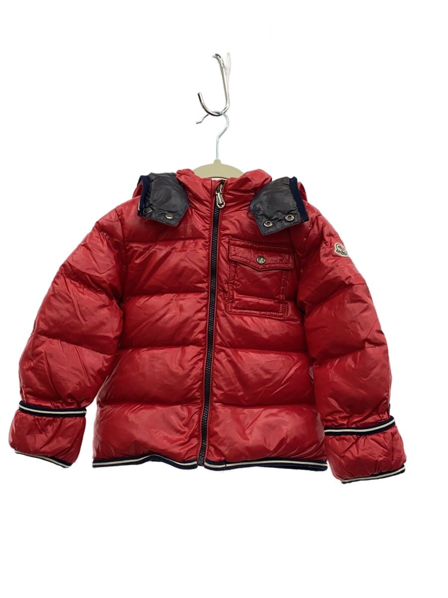 【中古】MONCLER◆上衣/--/ナイロン/RED/無地【キッズ】