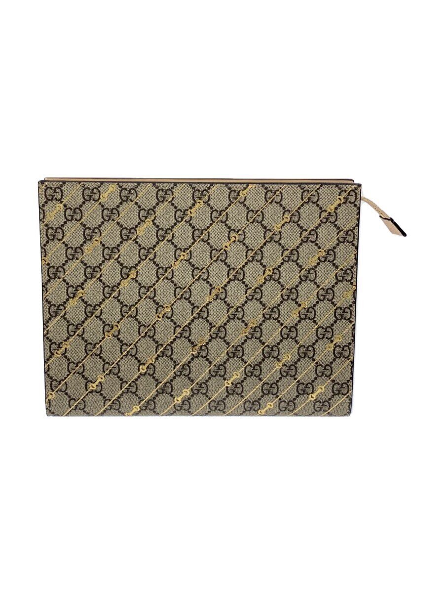 【中古】GUCCI◆クラッチペダル御徒面子/なめし革/BRW/総柄/774345.525040【御徒面子】
