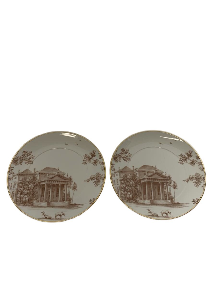 【中古】WEDGWOOD◆プレート/2点セット/BEG/PALLADIAN【キッチン用品】