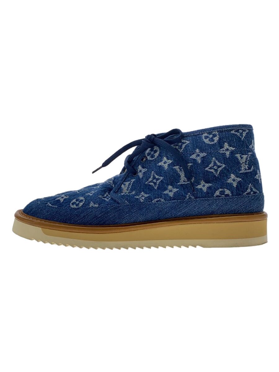 【中古】LOUIS VUITTON◆ハイカットスニーカー/UK9.5/BLU【シューズ】