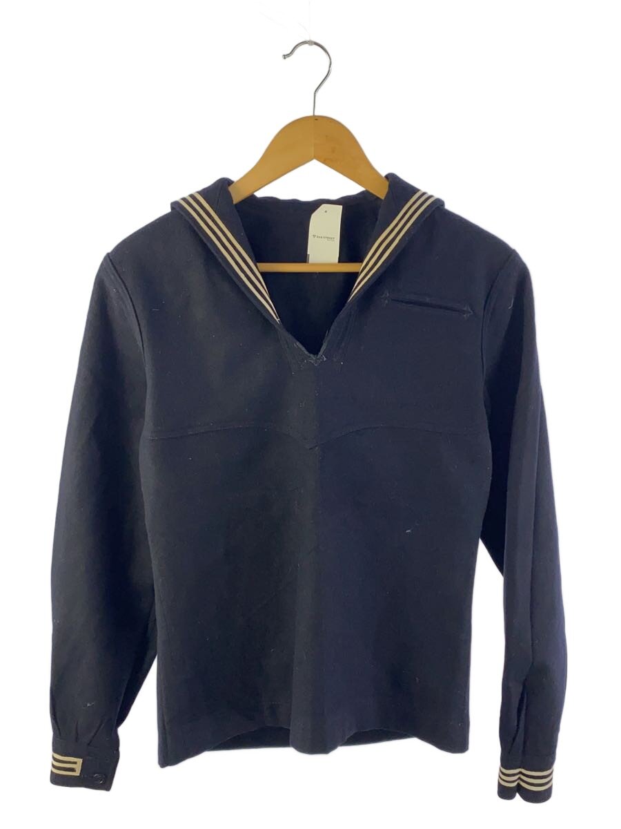 【中古】NAVAL CLOTHING FACTORY◆40s/乗り組み員ティーシャツ/トップス/--/羊毛/NVY/無地【メンズウェア】