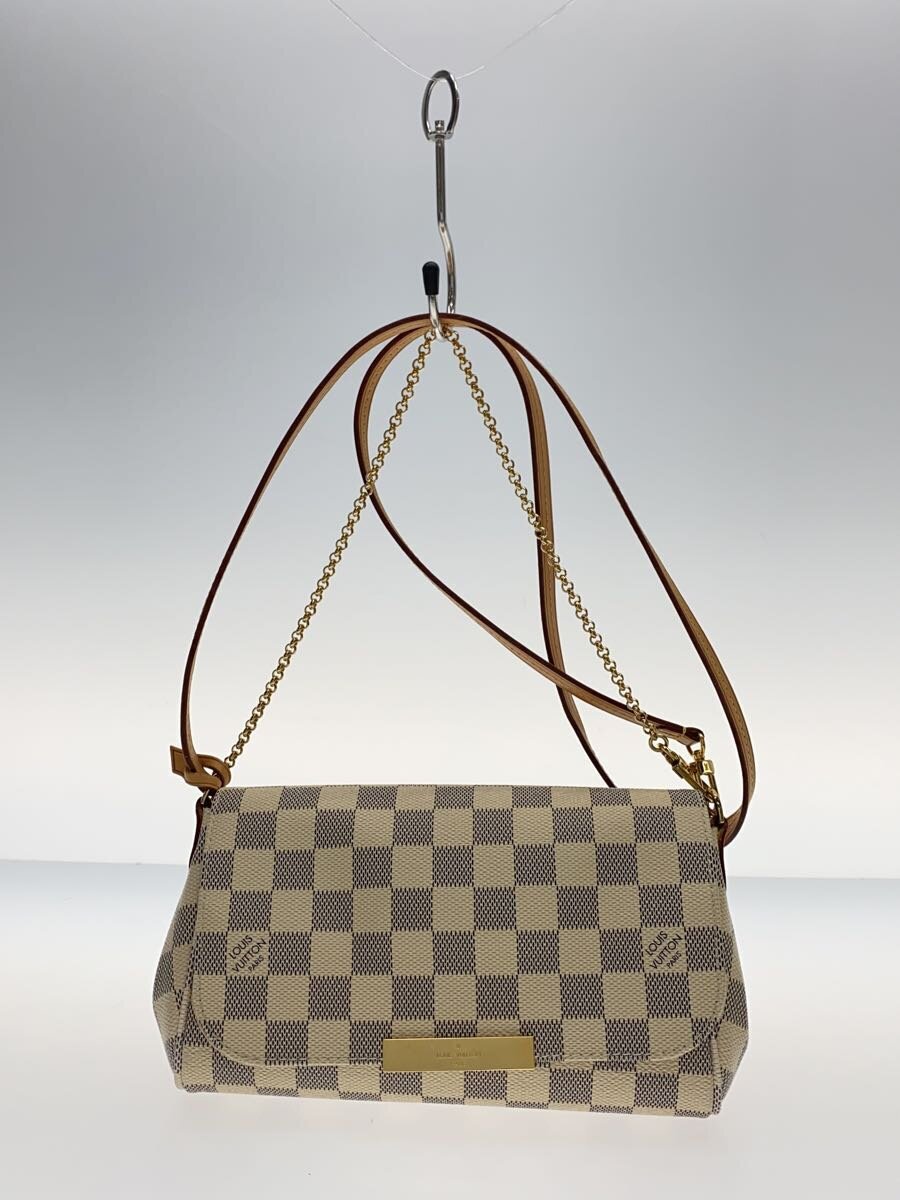 【中古】LOUIS VUITTON◆フェイボリットPM_ダミエ・アズール_WHT/PVC/WHT【御徒面子】