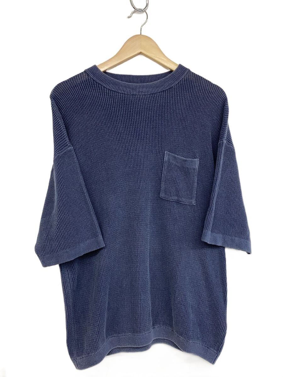 【中古】Healthknit◆thermal one pocket tee/S/綿織物/BLU/無地//【メンズウェア】