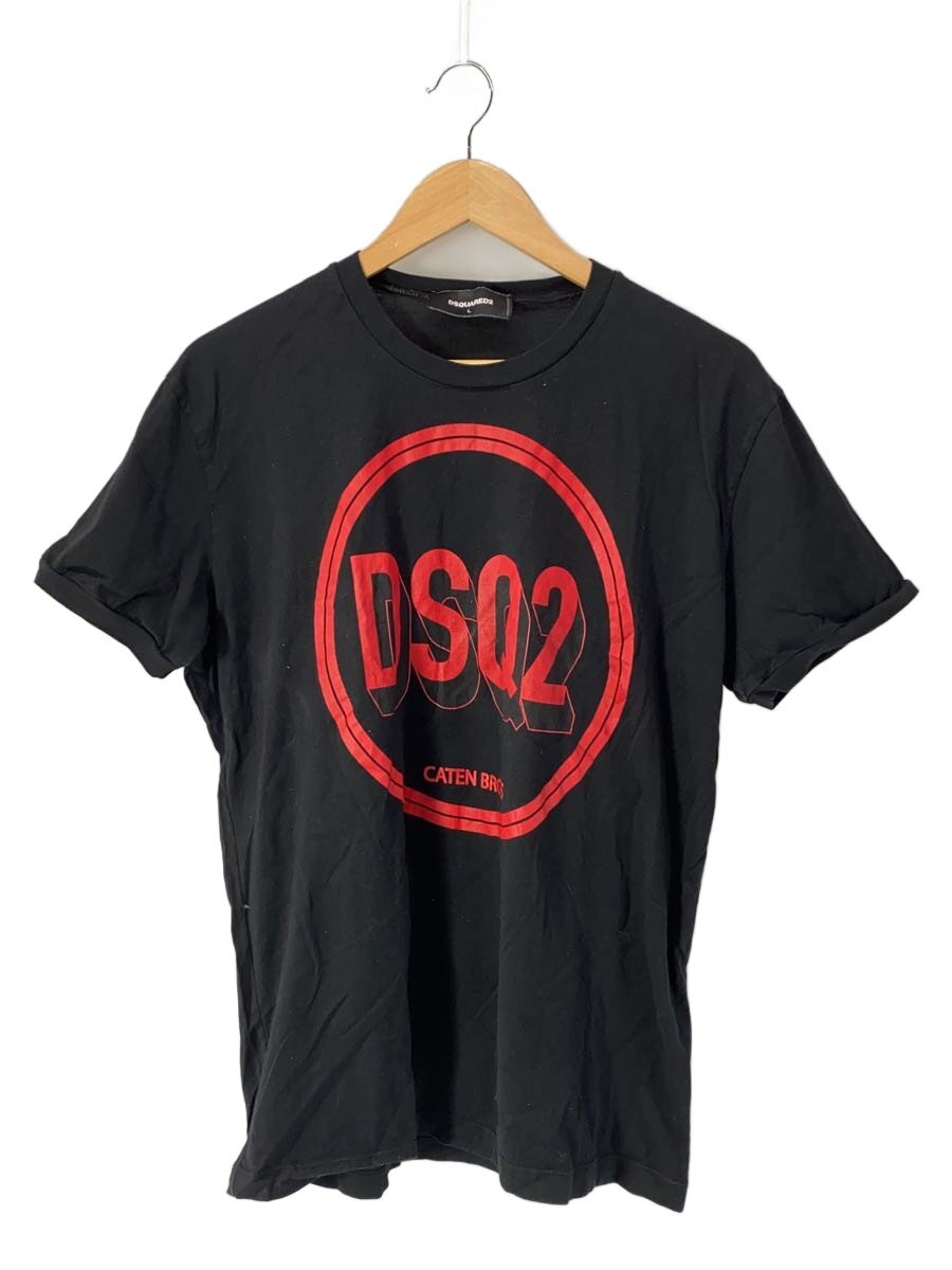 【中古】DSQUARED2◆プルオーバー/L/綿織物/BLK/S74GD0659 S22427【メンズウェア】