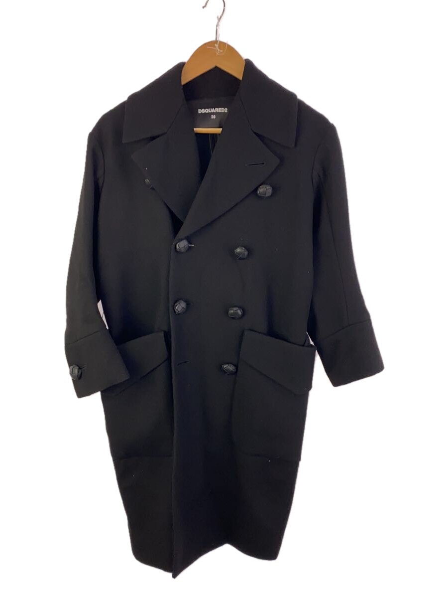 【中古】DSQUARED2◆トレンチコート/38/羊毛/BLK【レディース御召しもの】