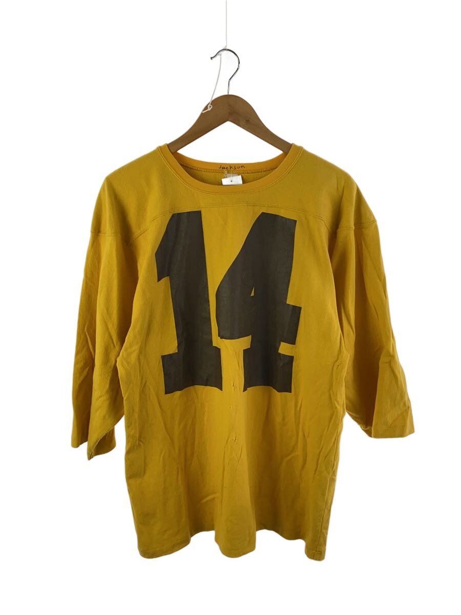 【中古】JACKSON MATISSE◆7分袖カットソー/L/綿織物/YLW/刷り上げる/JM22AW014/22AW//【メンズウェア】