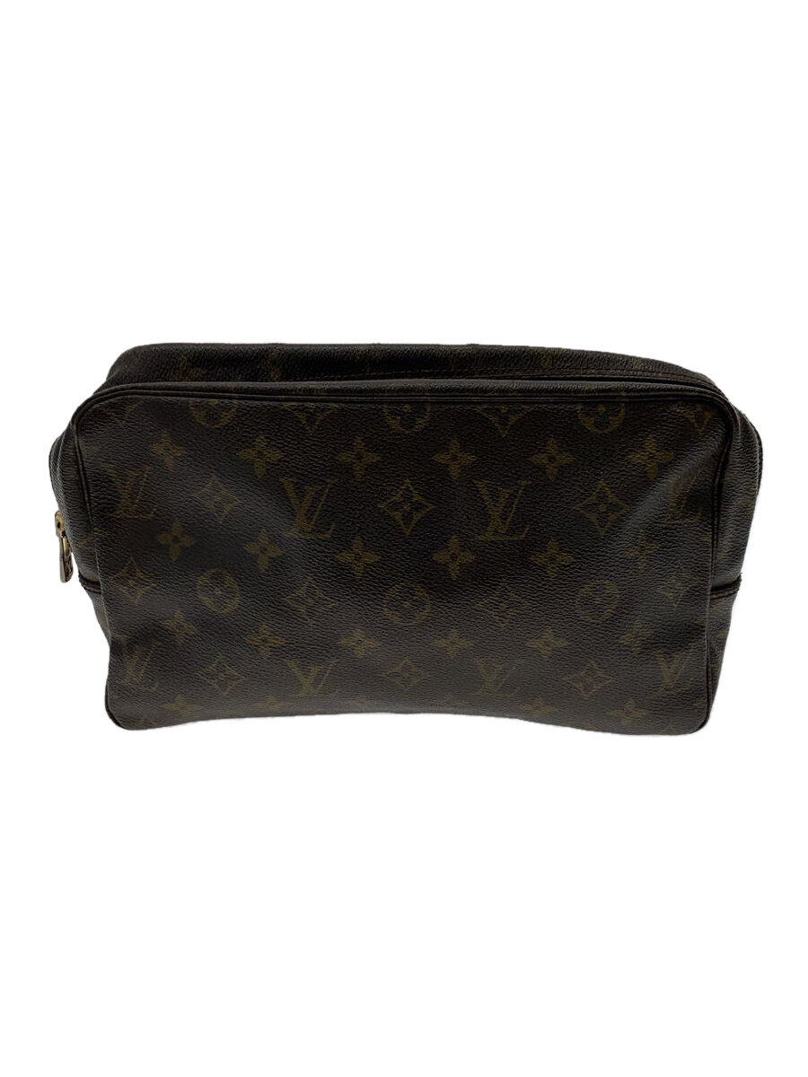 【中古】LOUIS VUITTON◆トゥルース・トワレット28_モノグラム・帆布_BRW/PVC/BRW【御徒面子】