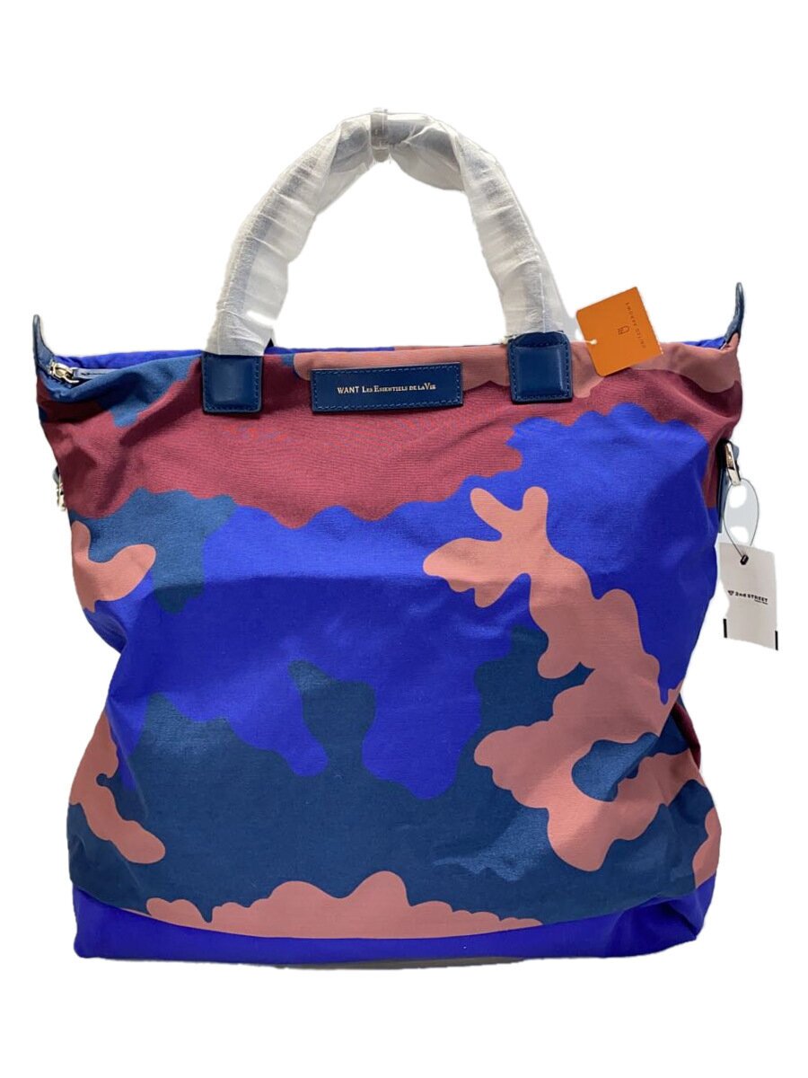 【中古】WANT Les Essentiels DE 天使の都市 VIE◆トートバッグ/ナイロン/マルチ色つや/間鴨フラ【御徒面子】