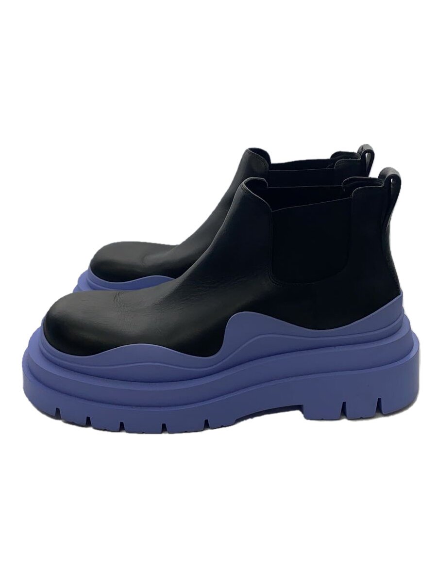 【中古】BOTTEGA VENETA◆サイドゴアブーツ/38/BLK/なめし革/THE TIRE/タイヤアンクルチェルシー/【シューズ】