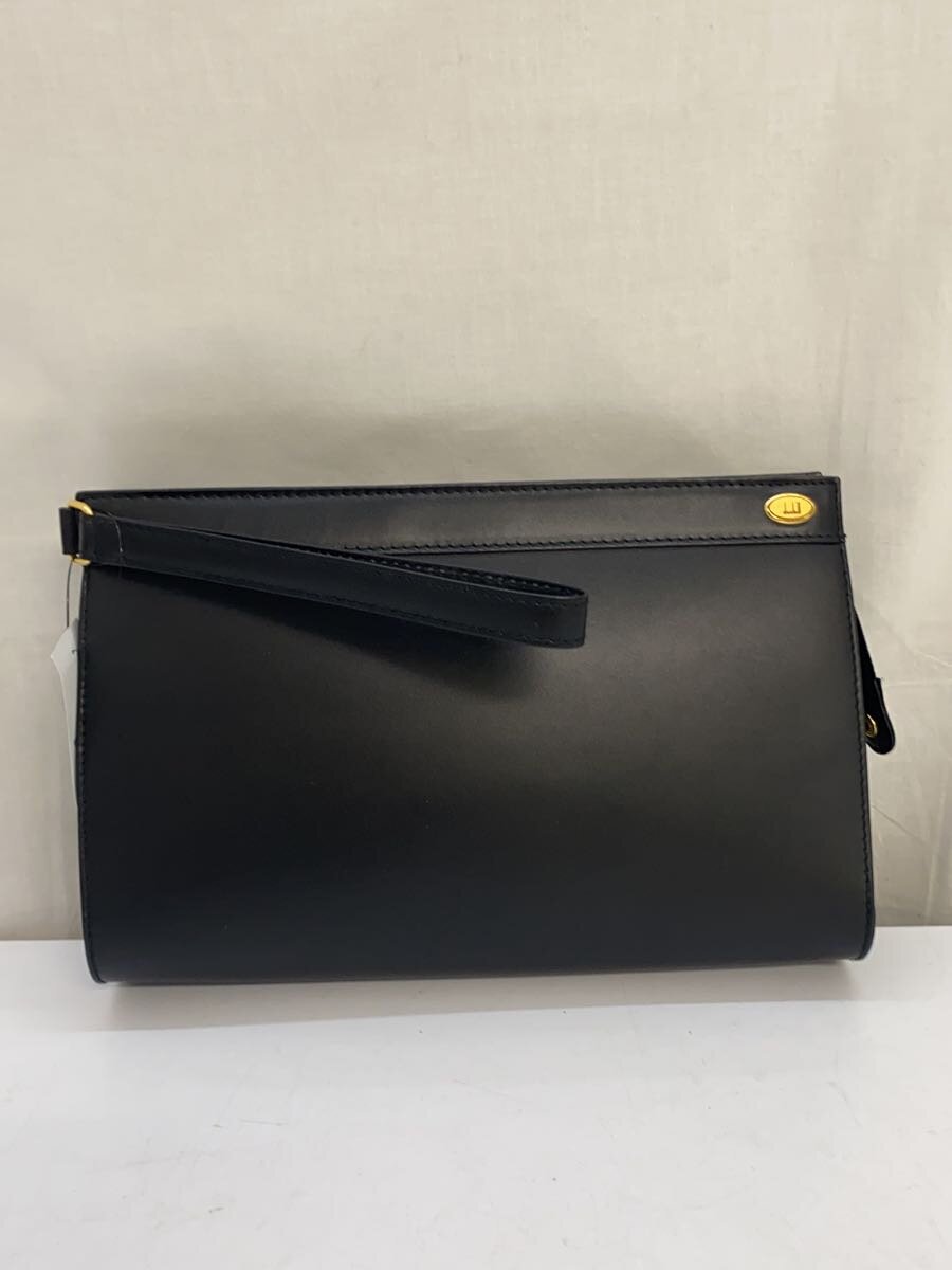 【中古】dunhill◆dunhill ダン吸血鬼 二つ目御徒面子/なめし革/BLK/無地/T2178【御徒面子】