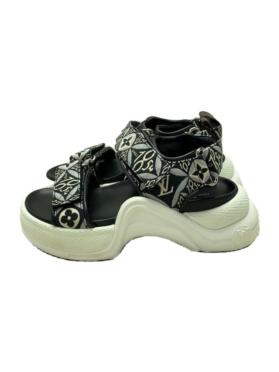 【中古】LOUIS VUITTON◆円弧ともし火/サンダル/35.5/BLK//【シューズ】