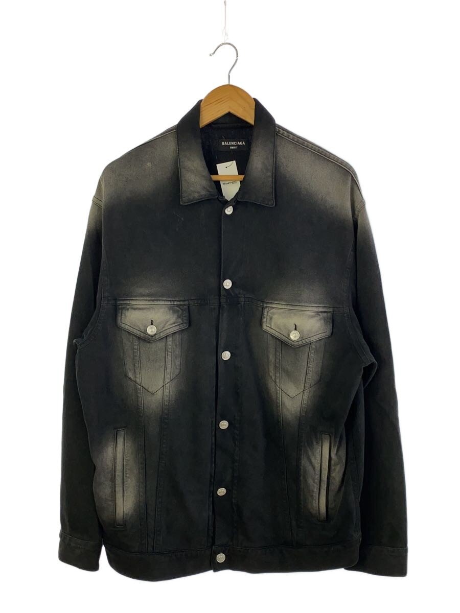 【中古】BALENCIAGA◆Gジャン/XXS/綿織物/BLK/無地/MV26 662772【メンズウェア】