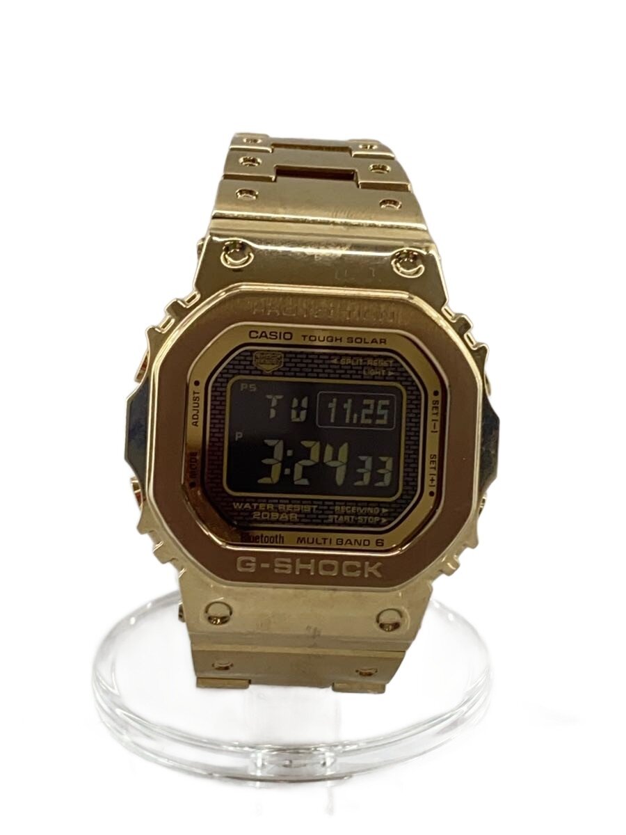 【中古】CASIO◆ソーラーウォッチ・G-SHOCK/デジタル/GLD/GLD【服飾雑貨他】