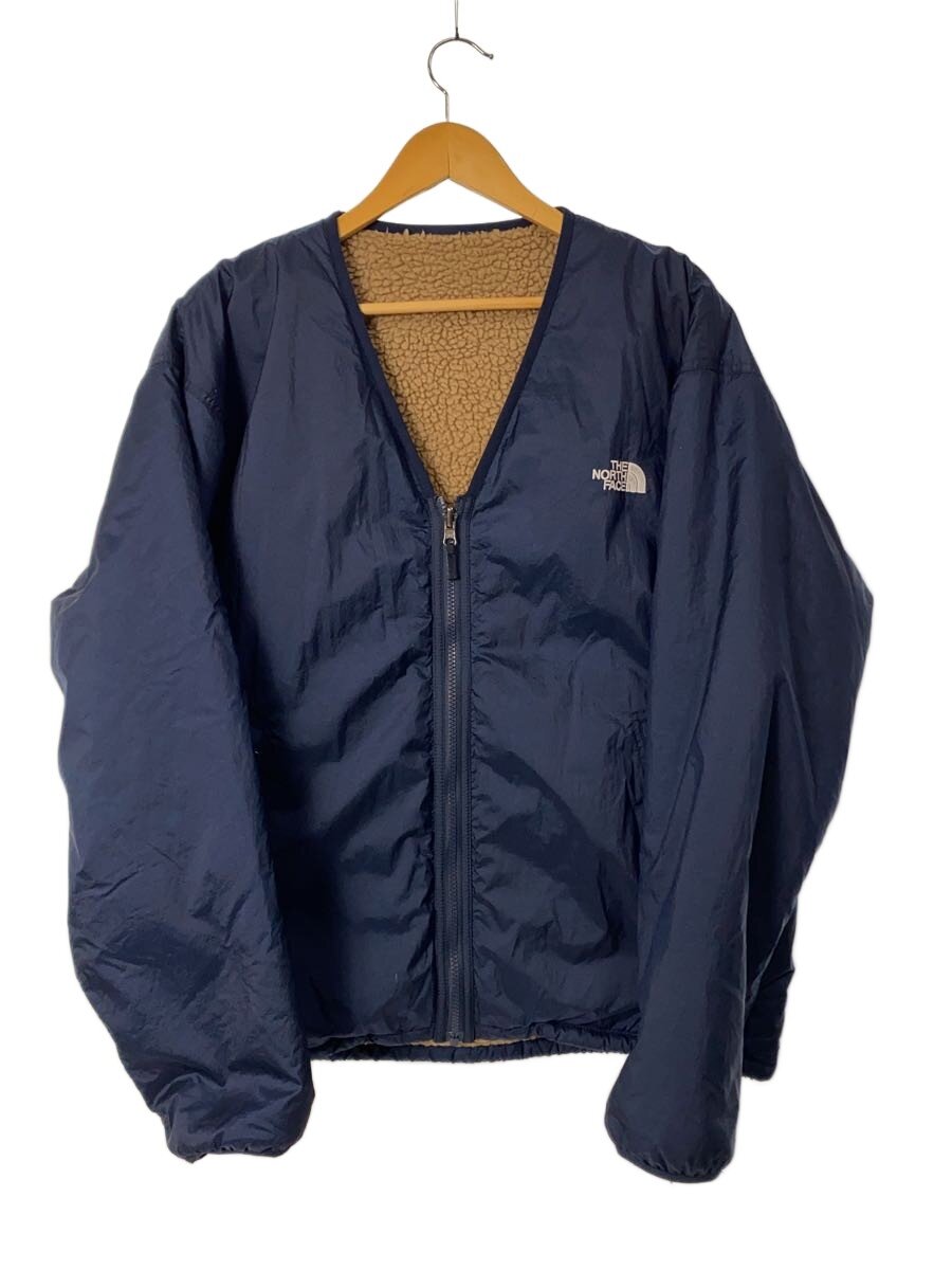 【中古】THE NORTH FACE◆REVERSIBLE EXTREME PILE CARDIGAN_リバーシブルエクストリームパイルカーデ/L/ナ【メンズウェア】