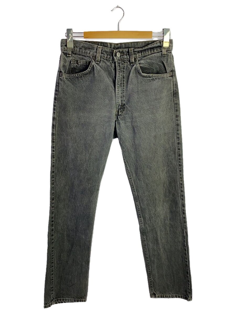 【中古】Levi’s◆90s/USA製/先染め/引っ切り無いズボン下/32/ジーンズ/BLK/無地【メンズウェア】