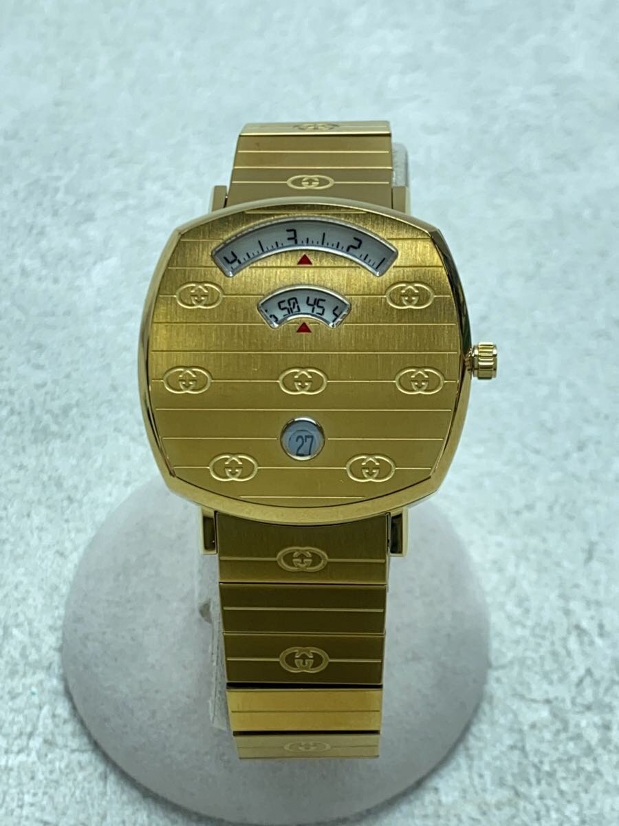 【中古】GUCCI◆石英ウォッチ/アナログ/ステンレス鋼/GLD/157.4【服飾雑貨他】