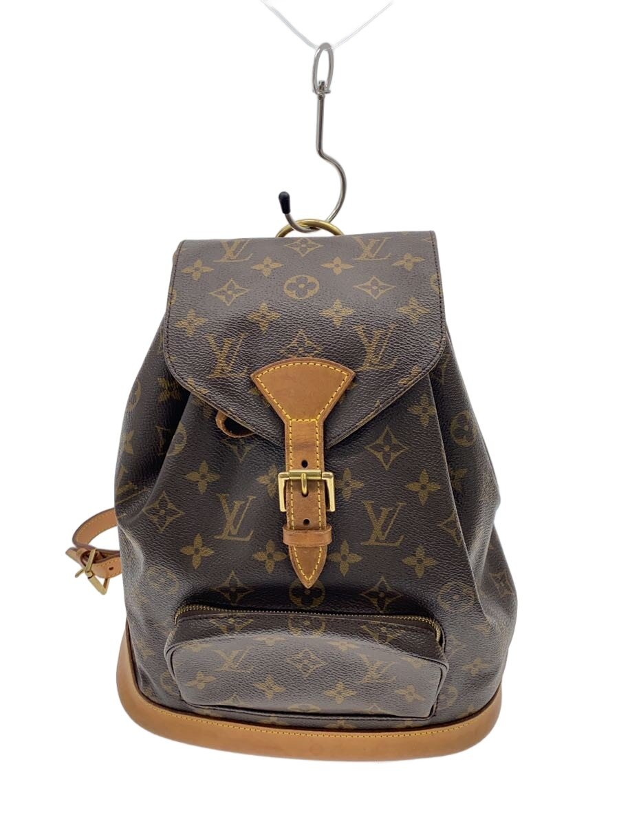【中古】LOUIS VUITTON◆1)ミニ・モン掏摸_モノグラム・帆布/PVC/BRW【御徒面子】