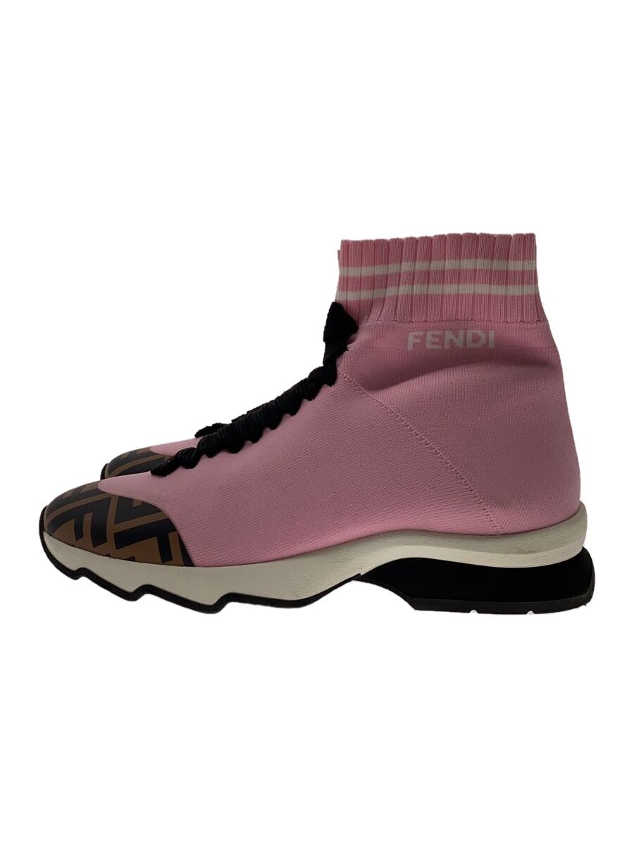 【中古】FENDI◆ハイカットスニーカー/35/PNK【シューズ】