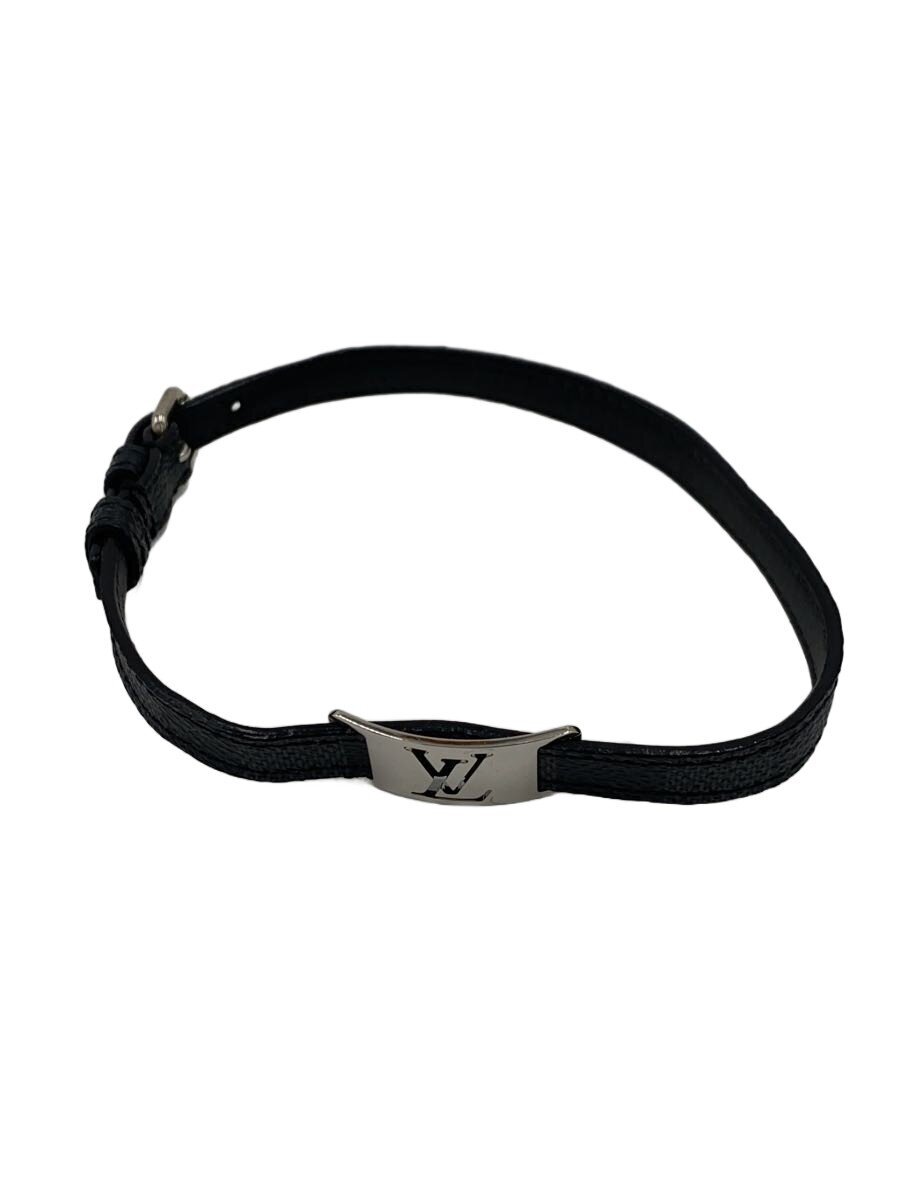【中古】LOUIS VUITTON◆ブラスレ・サインイット_ダミエ・グラフィット/PVC/BLK/メンズ【服飾雑貨他】
