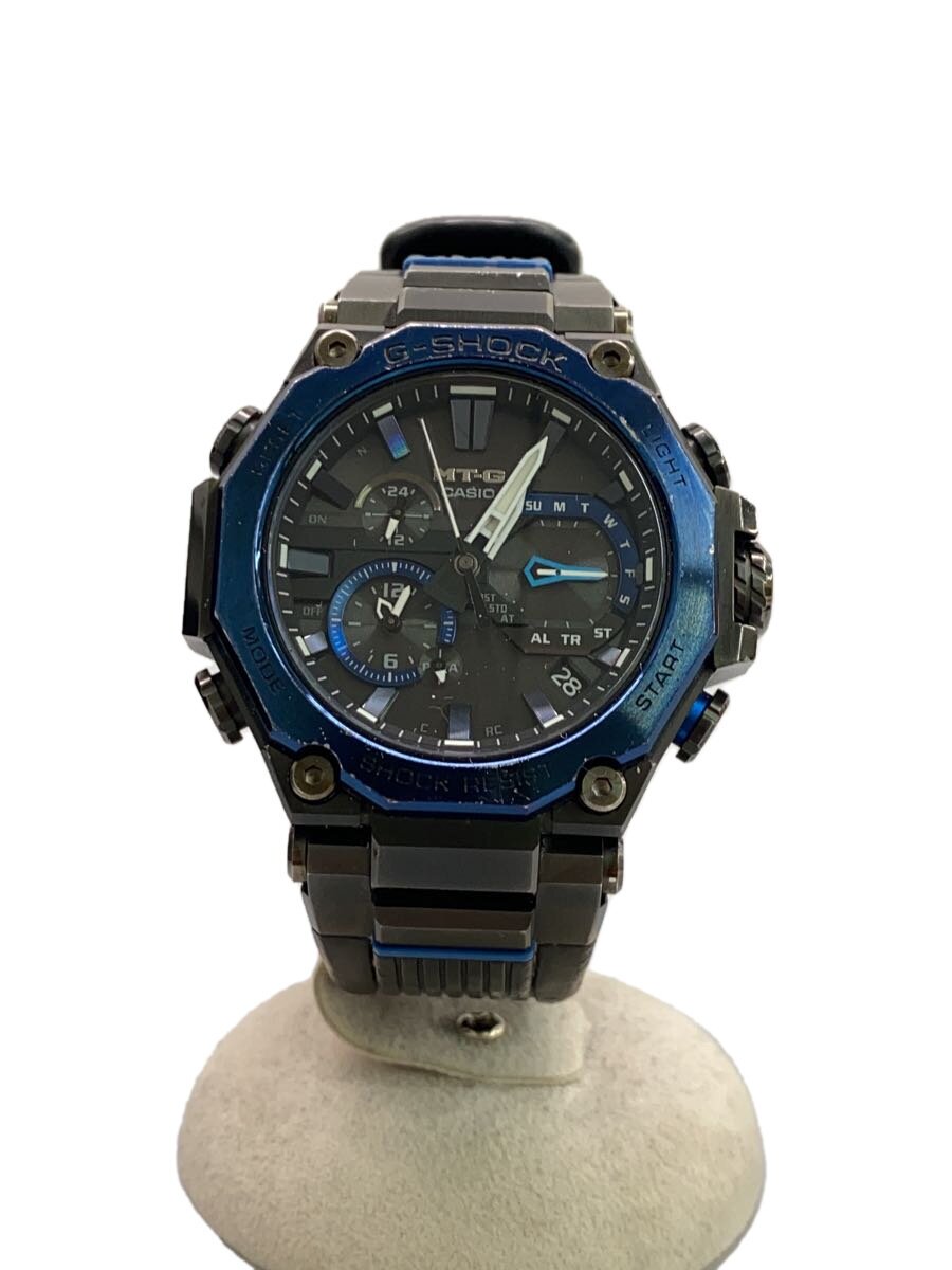 【中古】CASIO◆ソーラーウオッチ/アナログ/天然ゴム/MTG-B2000B-1A2JF【服飾雑貨他】