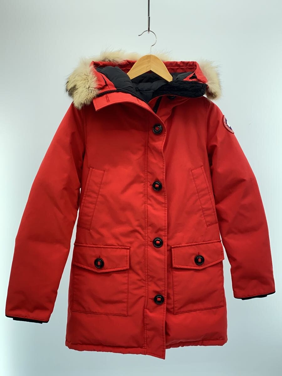 【中古】CANADA GOOSE◆上衣/S/ポリエステル/RED/無地/2603JL【レディース御召しもの】