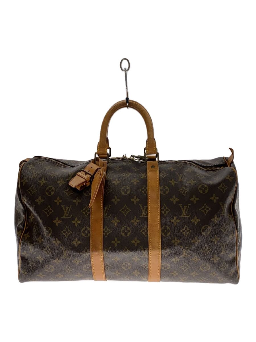 【中古】LOUIS VUITTON◆キーポル45_モノグラム・帆布_BRW/PVC/BRW【御徒面子】