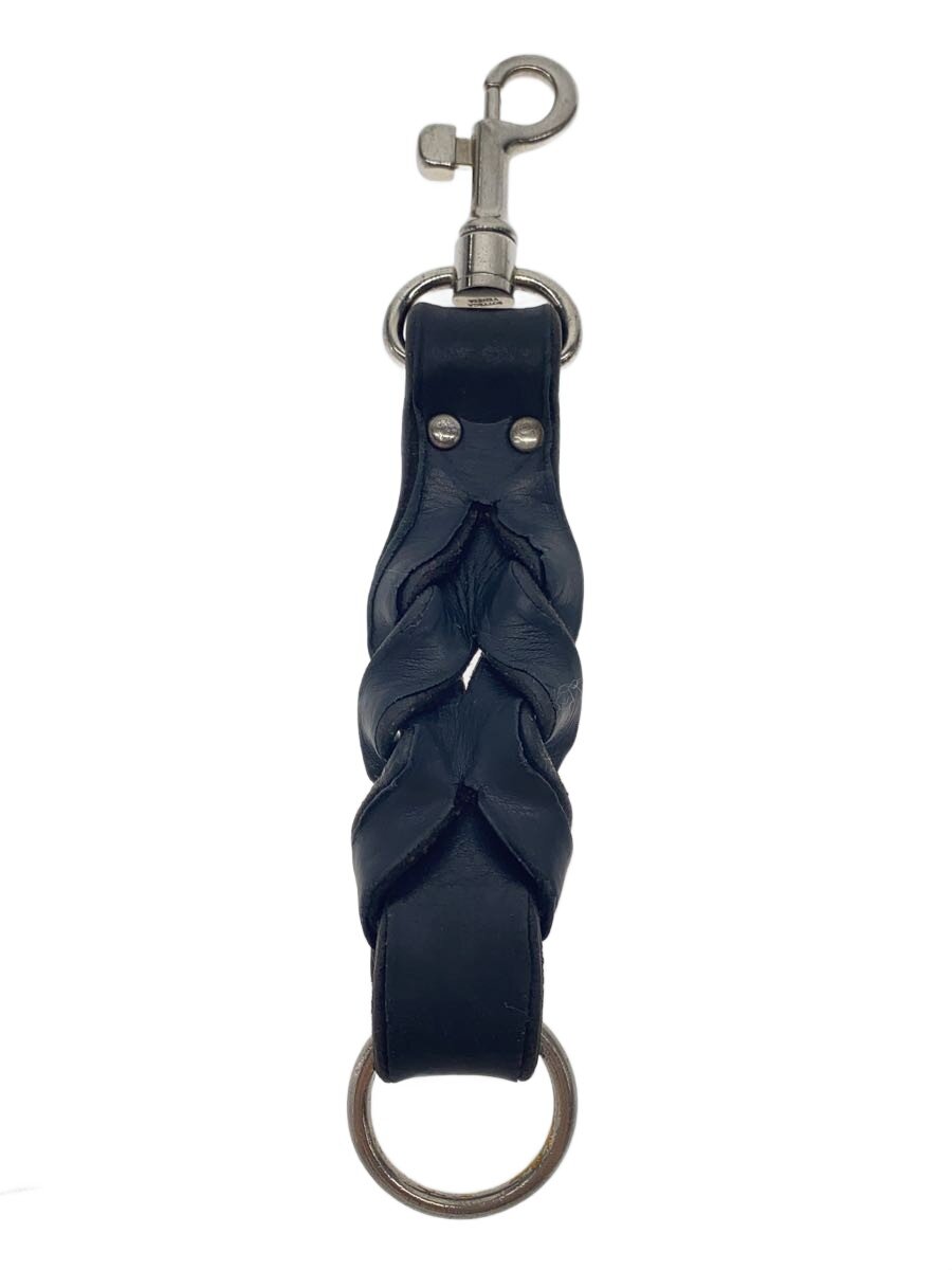 【中古】BOTTEGA VENETA◆添え物/なめし革/BLK/メンズ【服飾雑貨他】