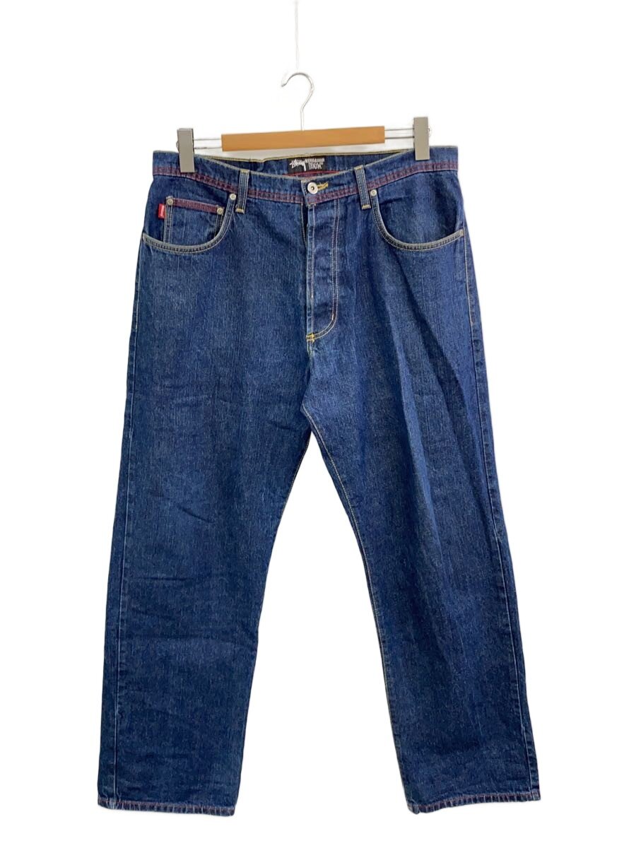【中古】STUSSY◆USA製/OLD STUSSY/ROUGH\u0026RUGGED DENIM/裾破れ目/34/綿織物/IDG//【メンズウェア】