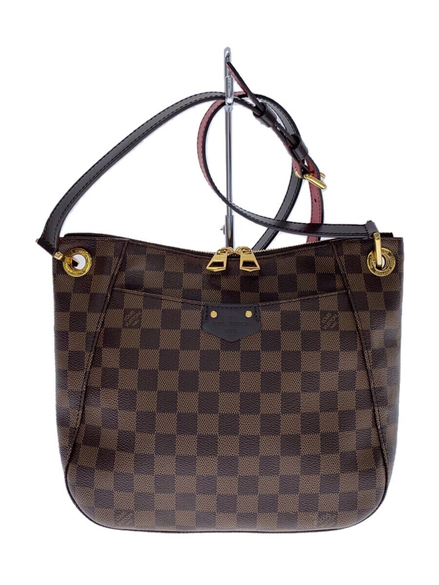 【中古】LOUIS VUITTON◆サウス・預金金融機関_ダミエ・エベヌ_BRW/PVC/BRW/総柄//【御徒面子】