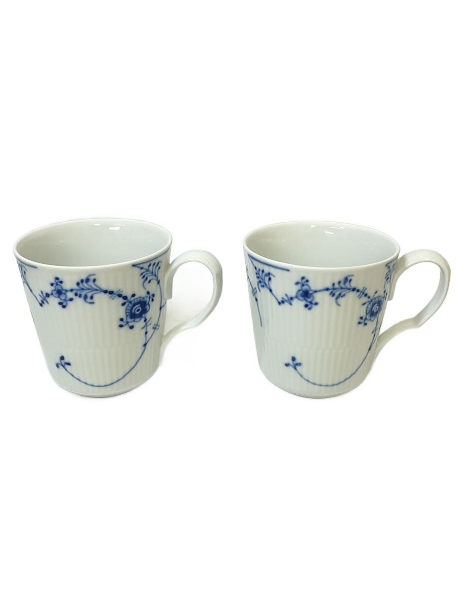 【中古】ROYAL COPENHAGEN◆優勝杯\u0026平円盤/2点仕掛ける/WHT/ブルーフルーテッドプレイン//【御厨子所備品】