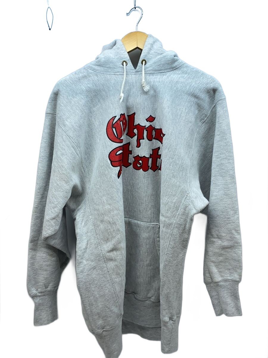 【中古】Champion◆80S/OHIO STATE/トリコタグ後期/REVERSE WEAVE/パーカー/フーディ/XXL/GRY【メンズウェア】