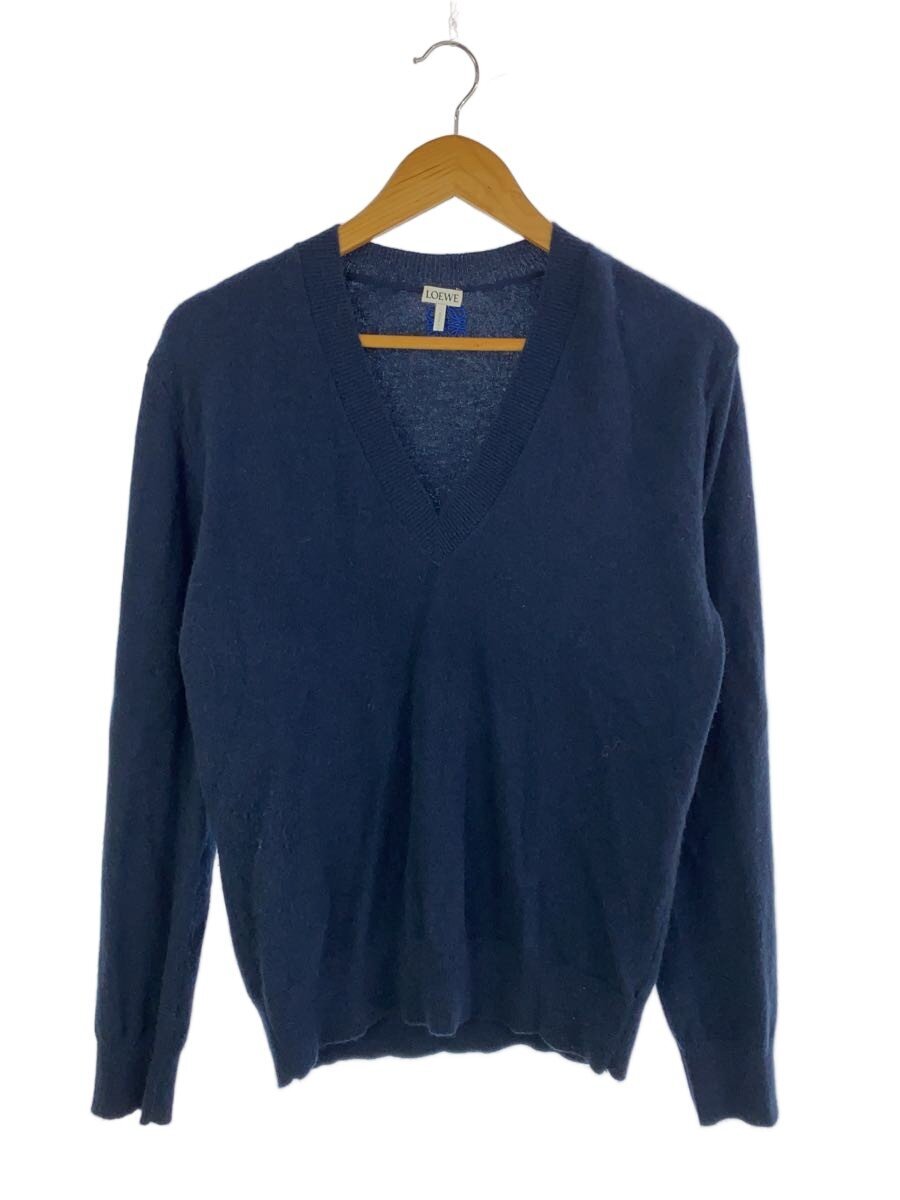 【中古】LOEWE◆24AW/アナグラム/Vネックニット/S/カシミア/ネイビー/S540Y14KEU/レディース【メンズウェア】|2nd STREET 店