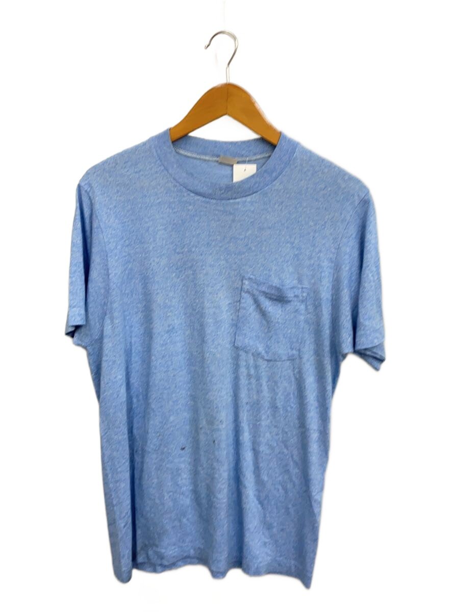 【中古】JCPenney◆プルオーバー/L/綿織物/BLU/無地/60s～/霜降り【メンズウェア】