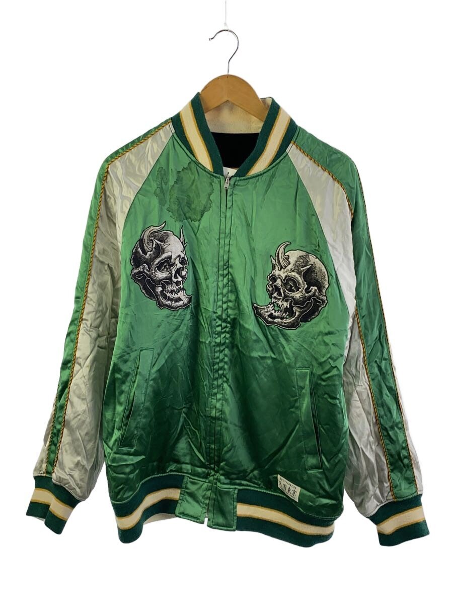 【中古】WACKO MARIA◆×56 TATOO STUDIO/REVERSIBLE SKAJACKET/L/人絹/BLK【メンズウェア】