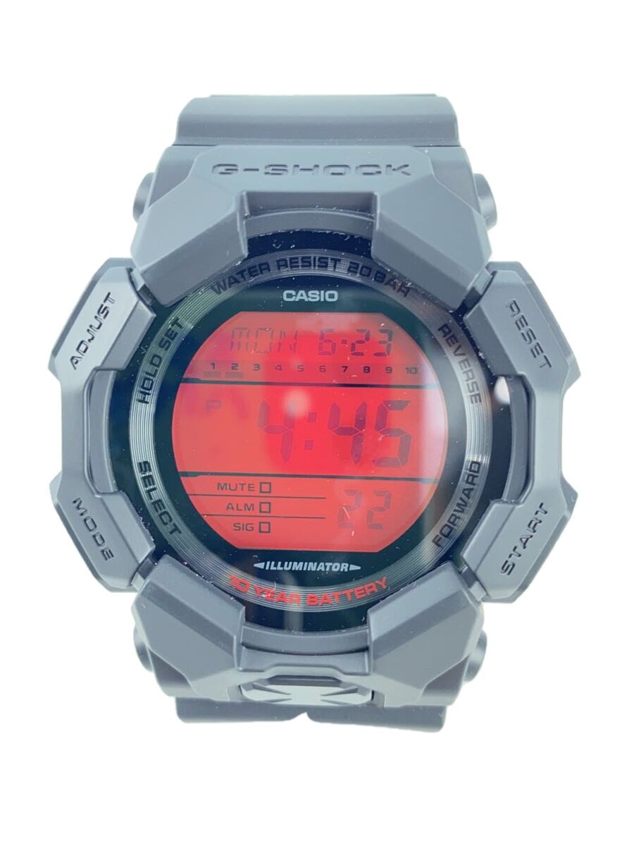 【中古】CASIO◆石英ウオッチ_G-SHOCK/デジタル/天然ゴム/RED/BLK/SS【服飾雑貨他】